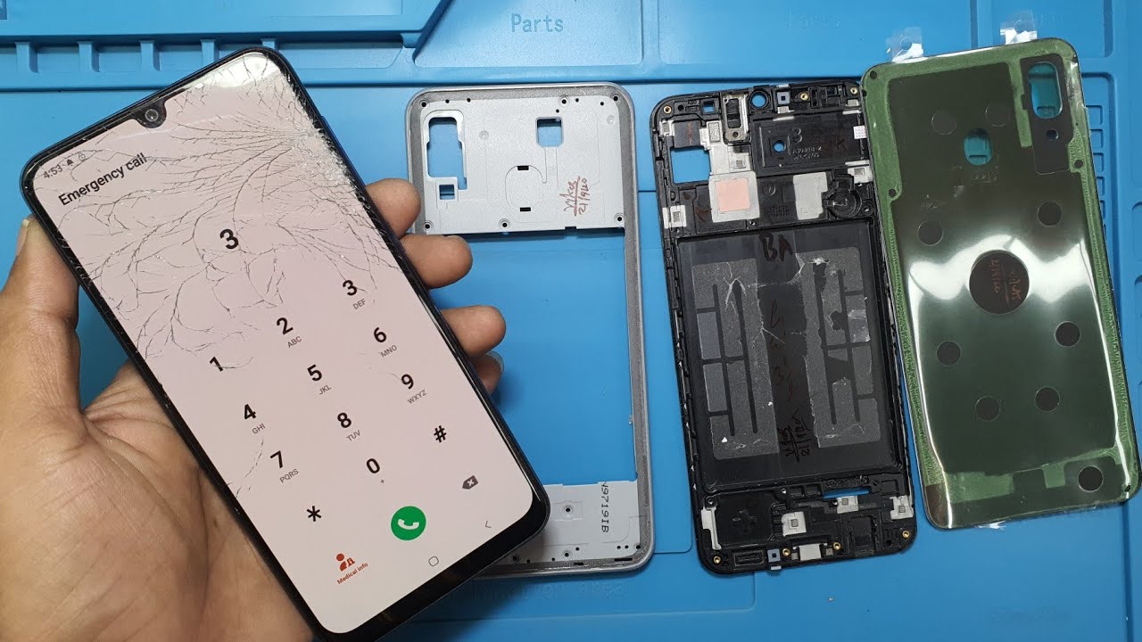 Restoration Destroyed phone | Samsung A30  cracked screen restoration (4K)