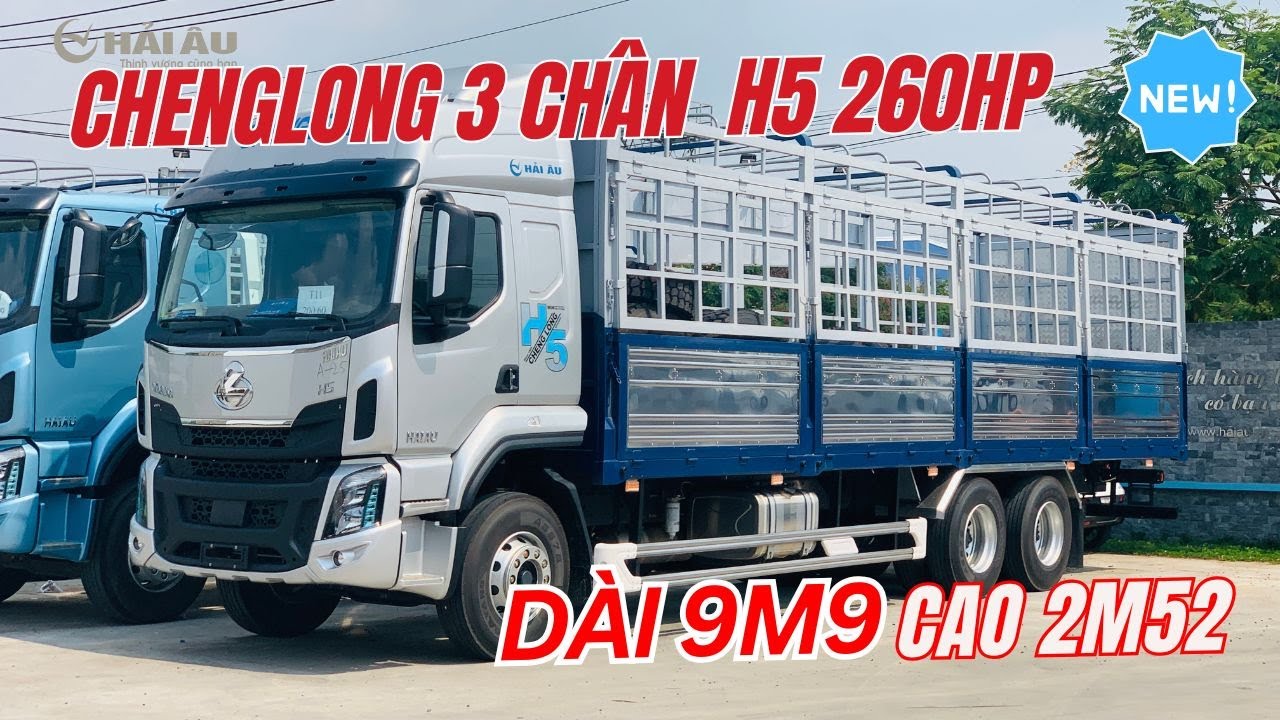 CHENGLONG 3 chân 1 cầu lết cabin H5 260HP thùng 9M9 cao 2M52