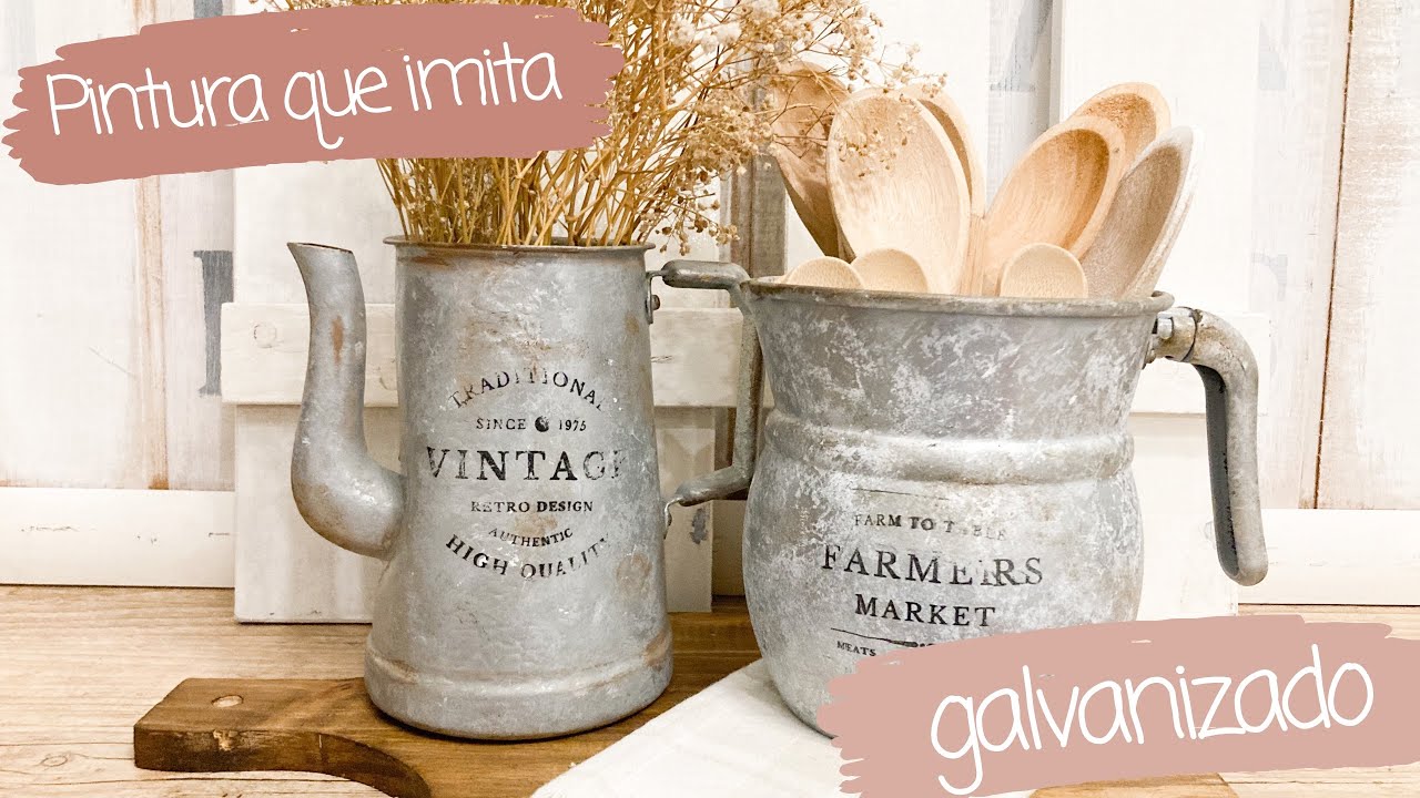 Passo a passo da pintura que imita galvanizado - artesanato - reciclagem - faça você mesmo