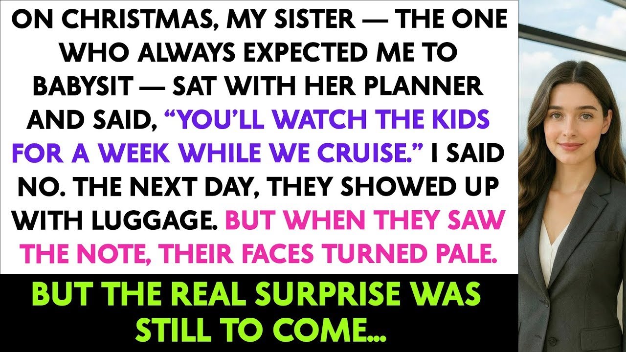 On Christmas, My Sister — The One Who Always Expected Me To Babysit — Sat With Her Planner And Said