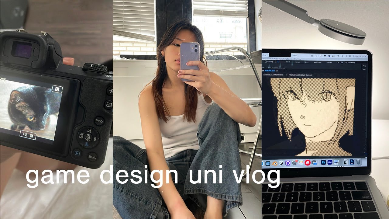 uni vlog 🧸🎮 making a game, 3d modeling homework, and snowy days at nyu