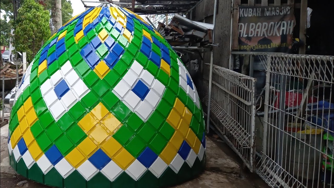 PROSES PEMBUATAN KUBAH PANEL GALVALUM DIAMETER 2 M CV KUBAH AL BAROKAH CIANJUR