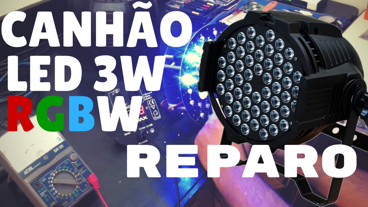 Reparo Canhao LED Par 3W RGBW