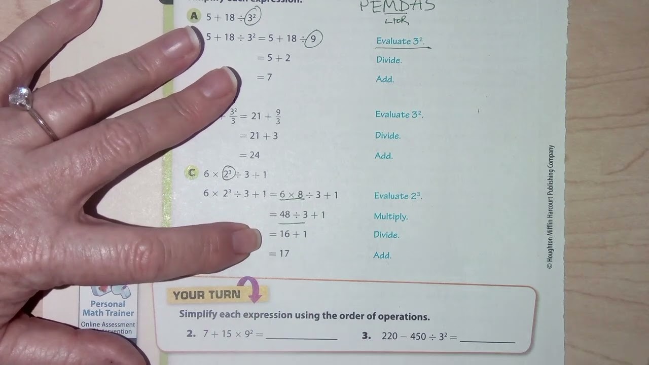 6th Grade Lesson 9 3 Order of Operations