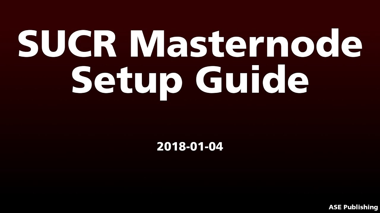 SUCR Masternode Setup Guide