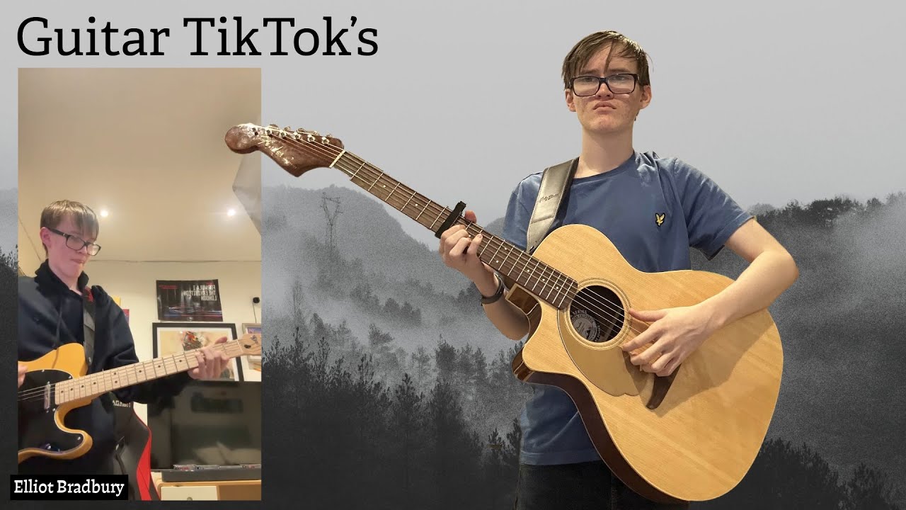 Подборка моих видео в TikTok о гитаре: хорошее, плохое и прогресс.