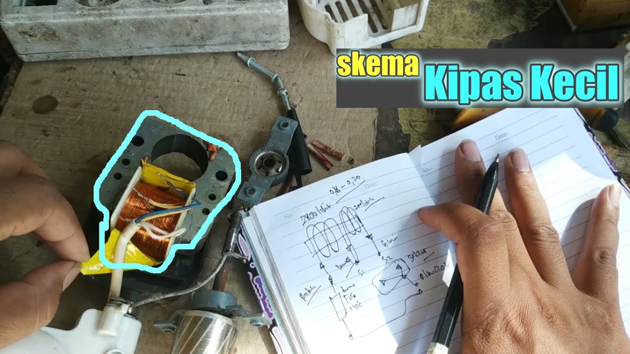 Skema Kipas Angin Kecil dan Jumlah Lilitan | Pemula langsung Paham