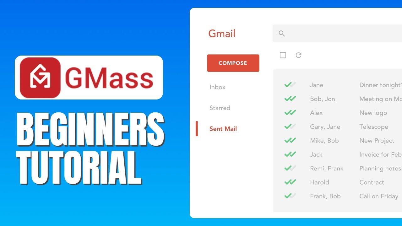 Gmass Tutorial for Beginners - How To Use Gmass