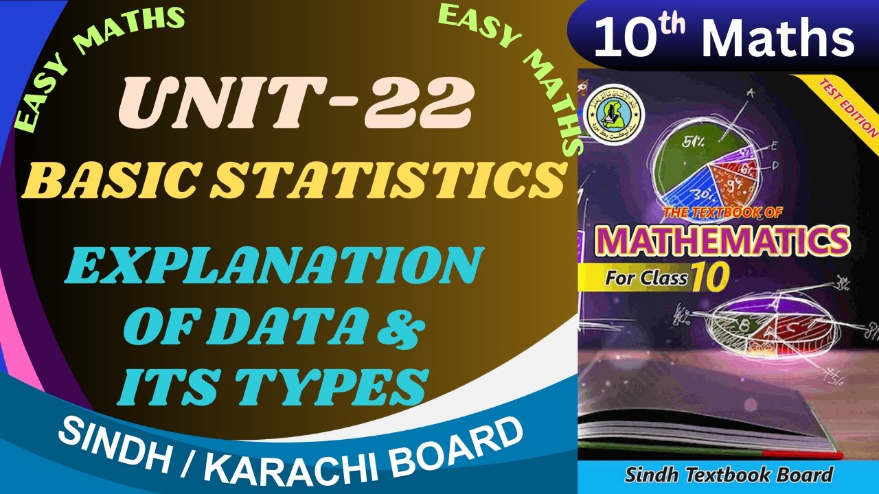Explanation of data & its types| Unit-22 (Basic Statistics) Class-10 Sindh board by ms hina .