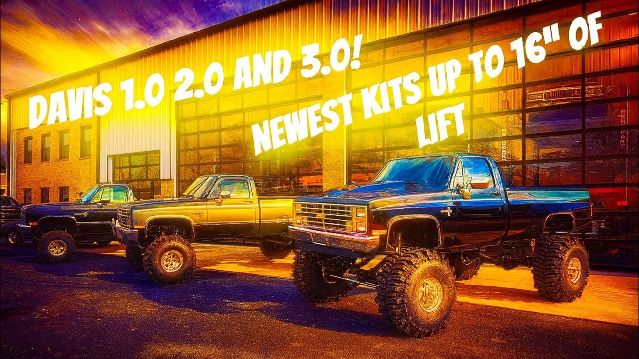 Squarebody lift kit Myths Shattered, Davis Off Road 16” Lift 44 Boggers monster bolt on lift system 