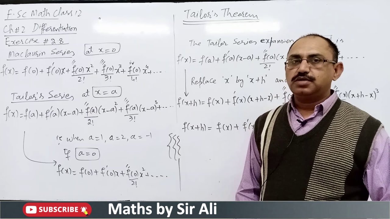 Differentiation Class 12 Exercise 2.8 Q 2, 3 | Maclaurin Series