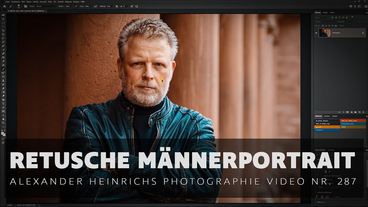 Retusche Männerportraits - ah-photo Video 287