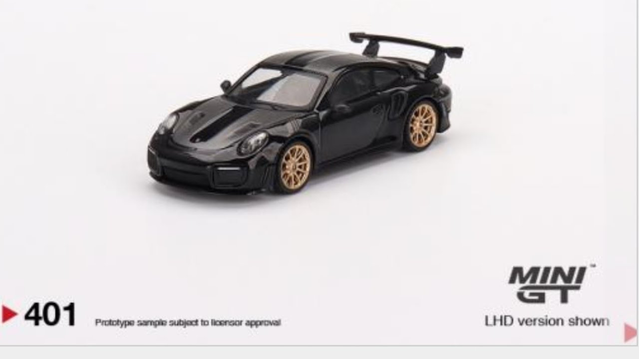 Mini GT Porsche 911 Targa 4S #412, Porsche 911 GT2 RS #401, Porsche 911 Carrera S #435.