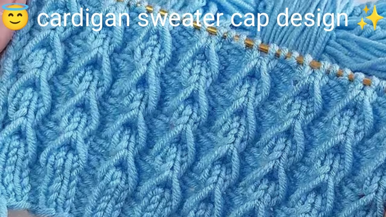 😇 खूबसूरत आसान कार्डिगन स्वेटर टोपी डिजाइन ✨  sweater design #needle work #knitting