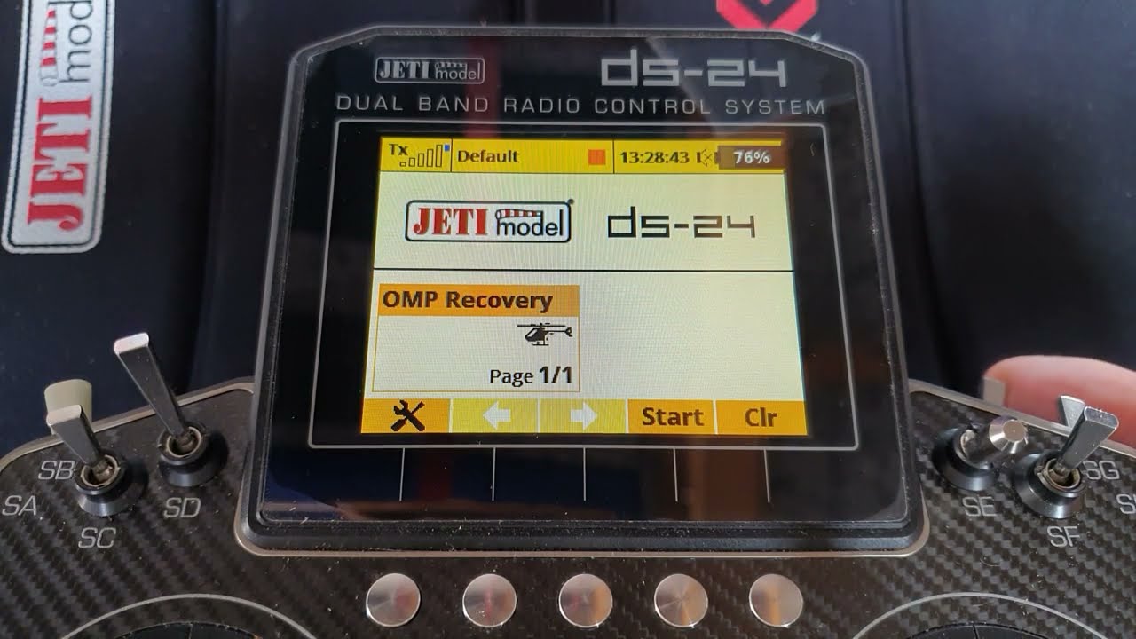 Jeti - OMP helicopter recovery mode, fixed pitch delay