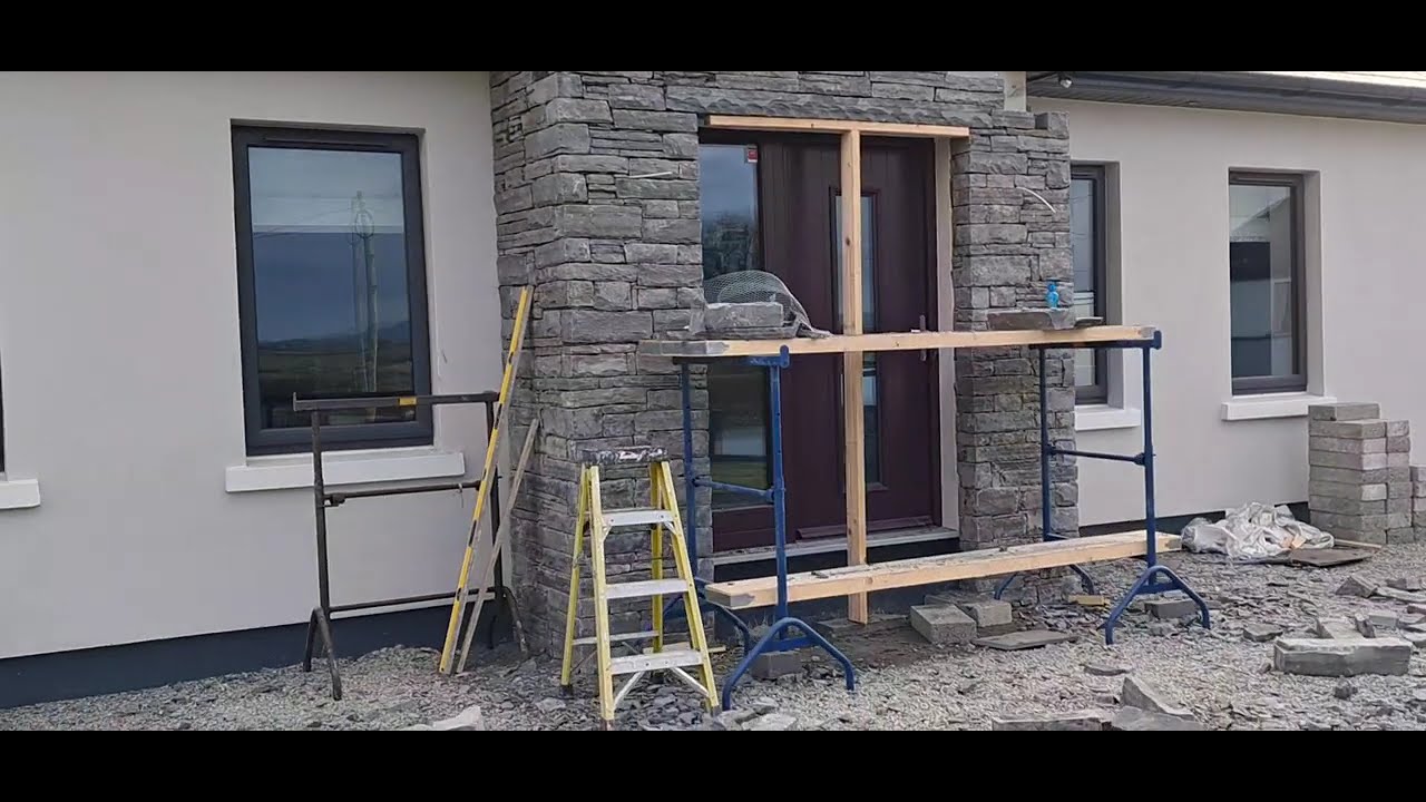 Liscannor stone porch in progress