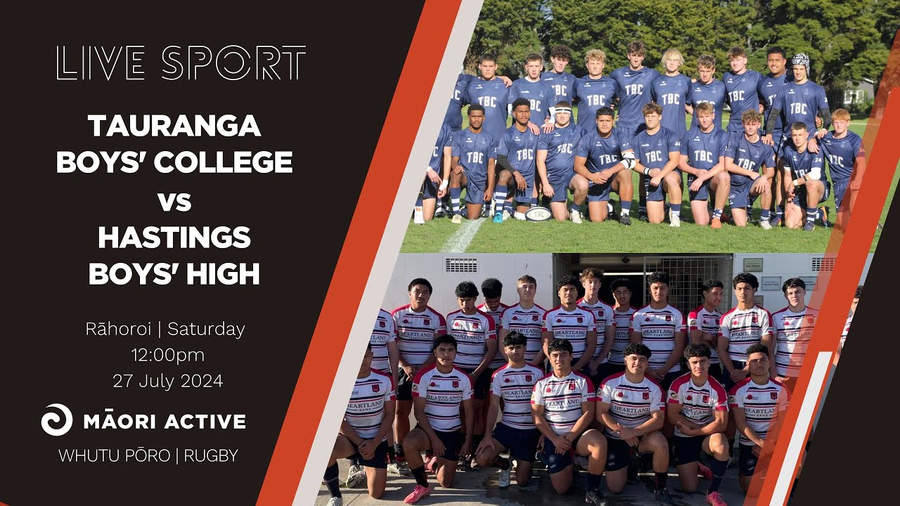 Super 8 Rugby First XV 2024 | Tauranga Boys' College v Hastings Boys' High