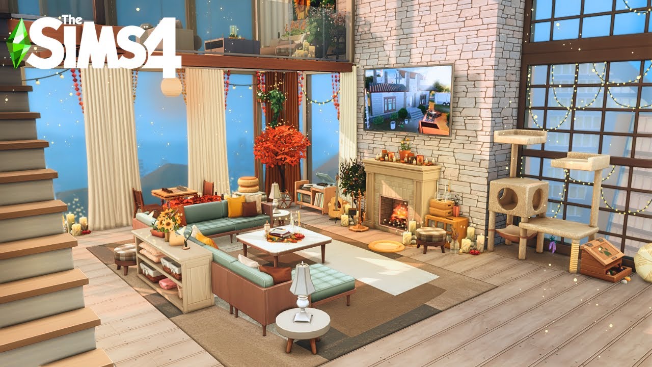 Уютная квартира-лофт | The Sims 4 | Покадровая сборка | Без CC