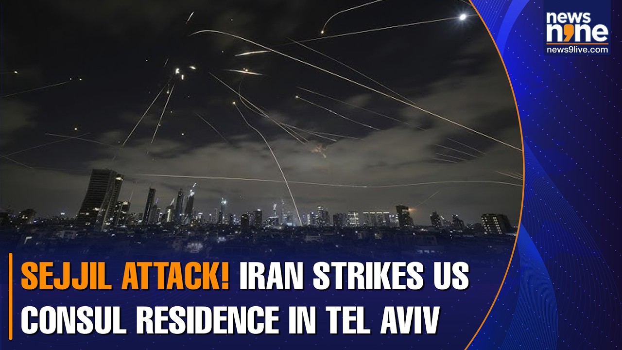 Moment Iranian missile exploded near US Consul's residence in Tel Aviv | WATCH