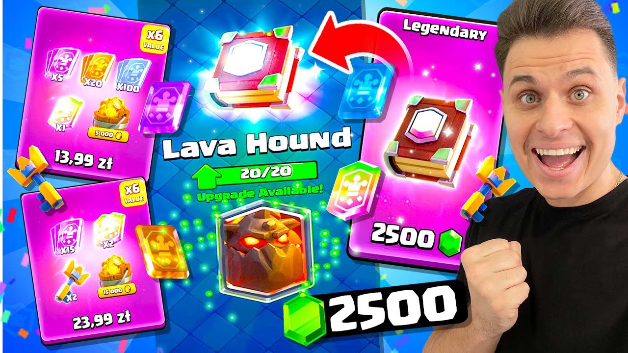 Kupiłem LEGENDARNĄ KSIEGĘ za 2.500 GEMÓW! LAVA na MAX lvl ! ( Update w Clash Royale! )