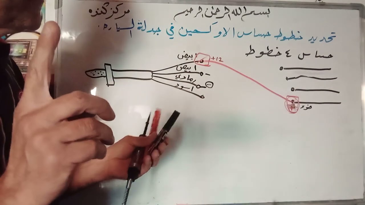 تحديد خطوط حساس الاوكسجين من جدلة السياره