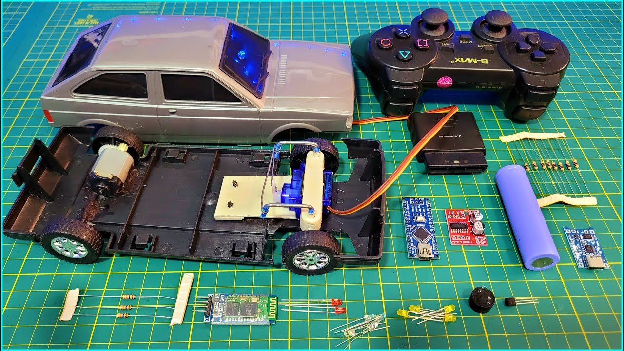 Golzinho de Controle Remoto! Componentes Eletrônicos do Mini de Gol Quadrado.