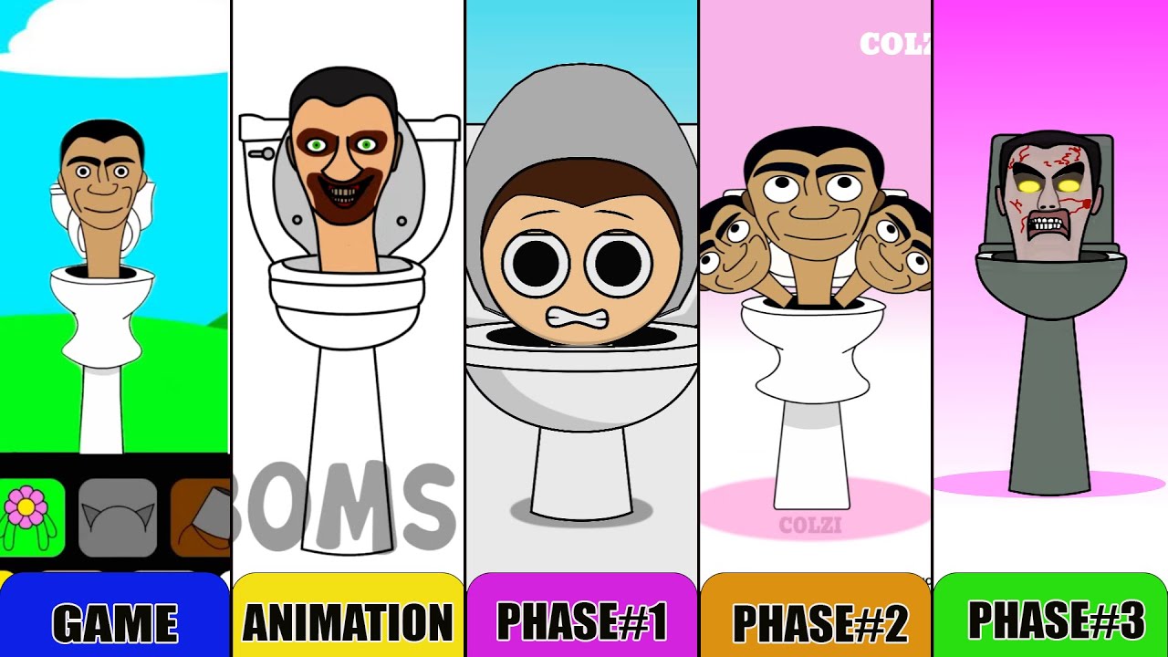 My NEW! Sprunki OC: Skibidi Toilet (Steal A Brainrot) Phase 4 Animation vs Game (All Versions)