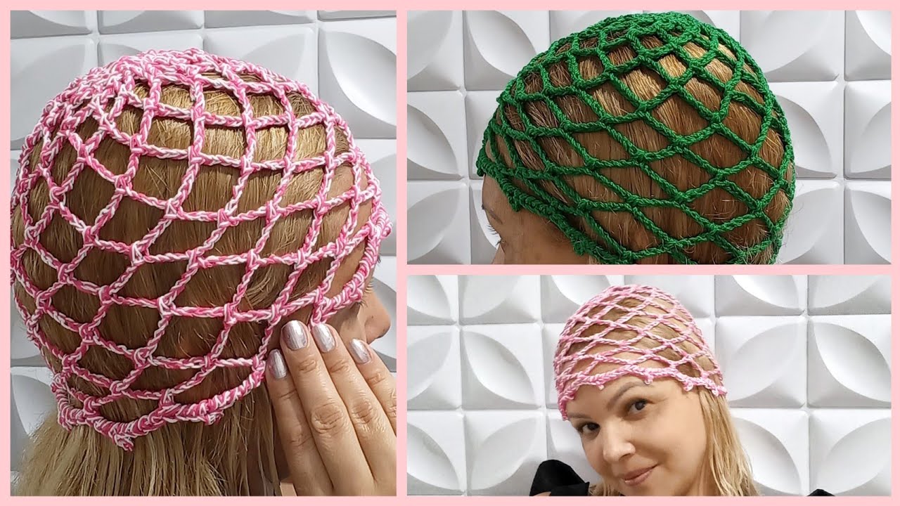 Touca Headpiece Tendência croche | touca rede | #supremofios #tendencia 