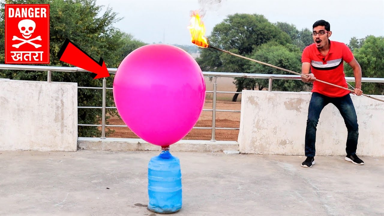 Super Powerful Gas Filled In Balloon | ये गुब्बारा किसी तोप से कम नहीं था (Do Not Try)