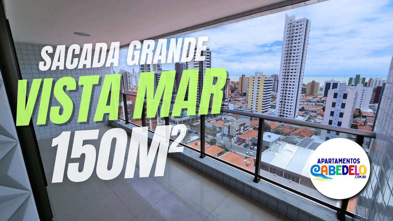 VISTA MAR é PRIORIDADE, pare tudo e olhe esse apartamento | 150m² - 3 suítes | MANAÍRA João Pessoa