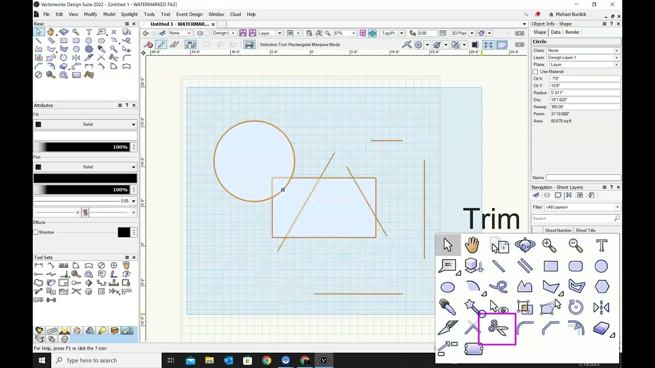 Vectorworks 4: Modifying 2D Objects