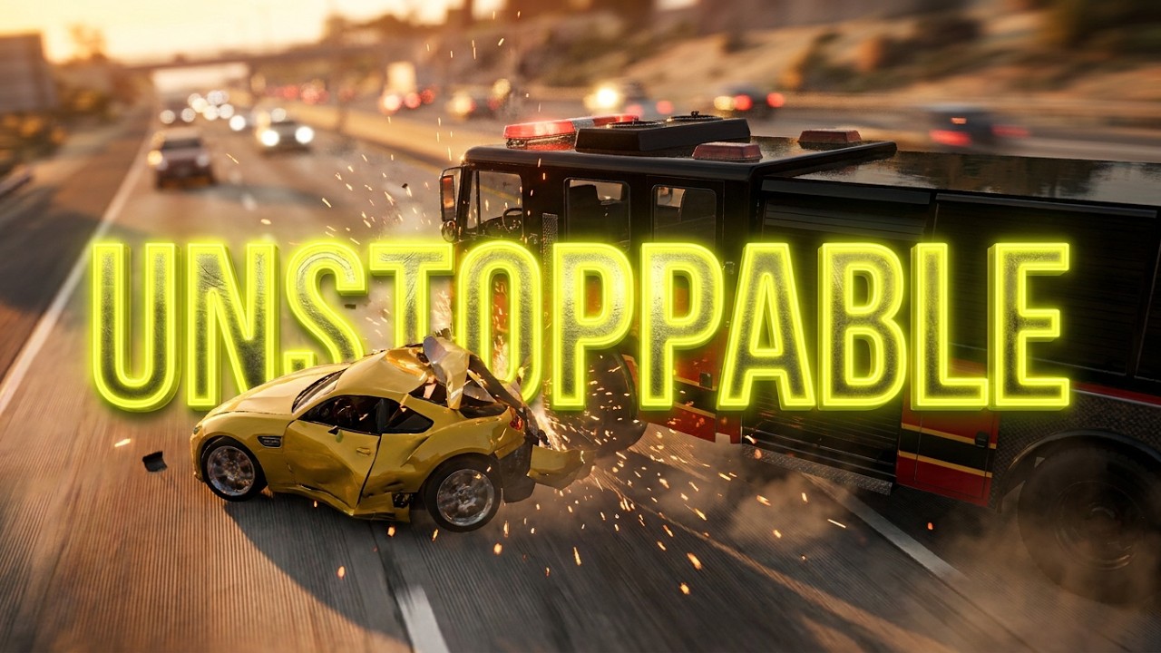Unstoppable fire truck tank #gaming #beamngcrashes #youtube #gta5 #policechase #viral