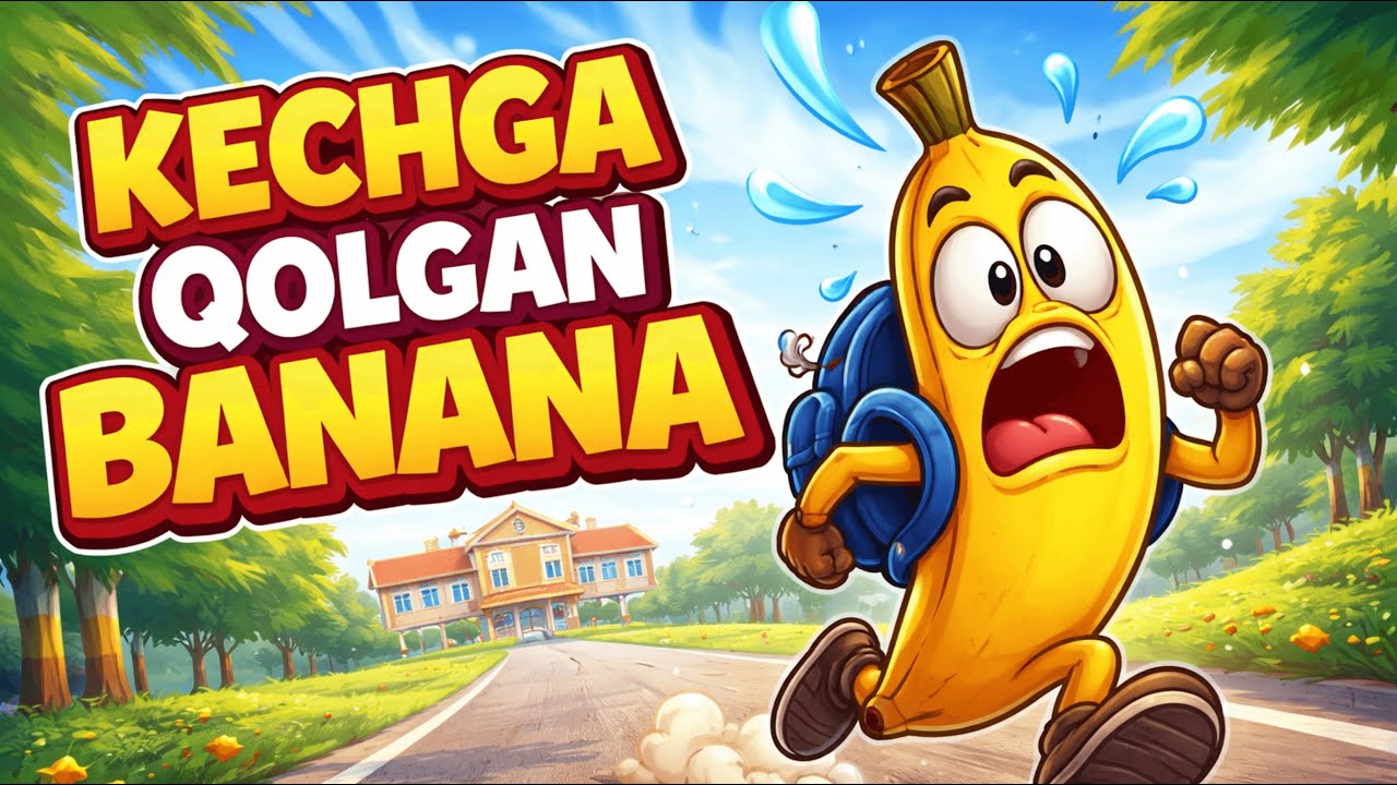 Maktabga kechikkan banana multfilm