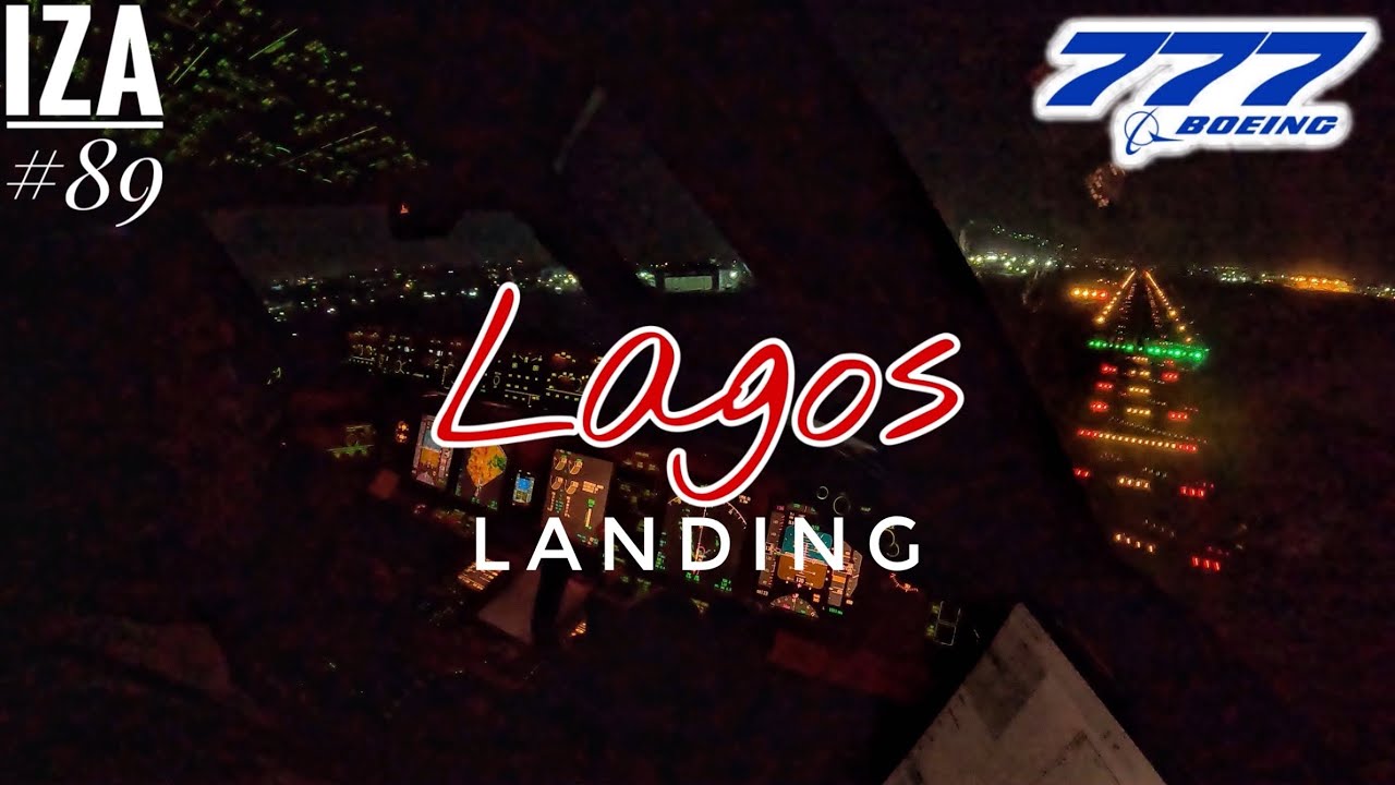 B777 LOS 🇳🇬 Lagos | LANDING 18L | 4K Cockpit View | ATC & Crew Communications