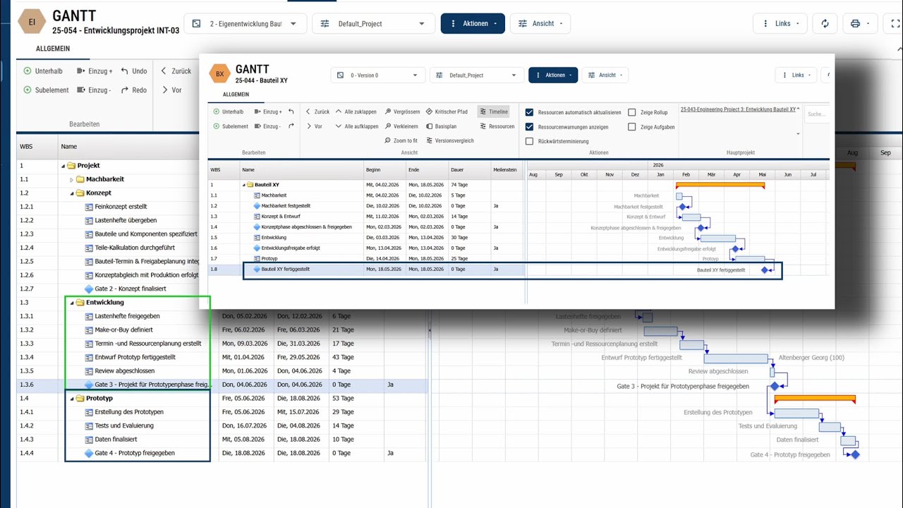 Projektplanung mit Projectworx - Basics, Versionierung, Projektverbindungen & mehr