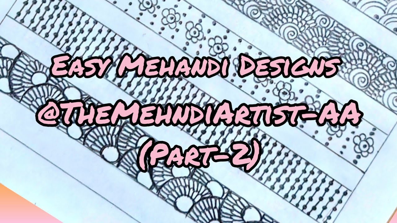 Easy Pencil Simple mehandi designs for beginners || Simple mehandi step-by-step || Part-2