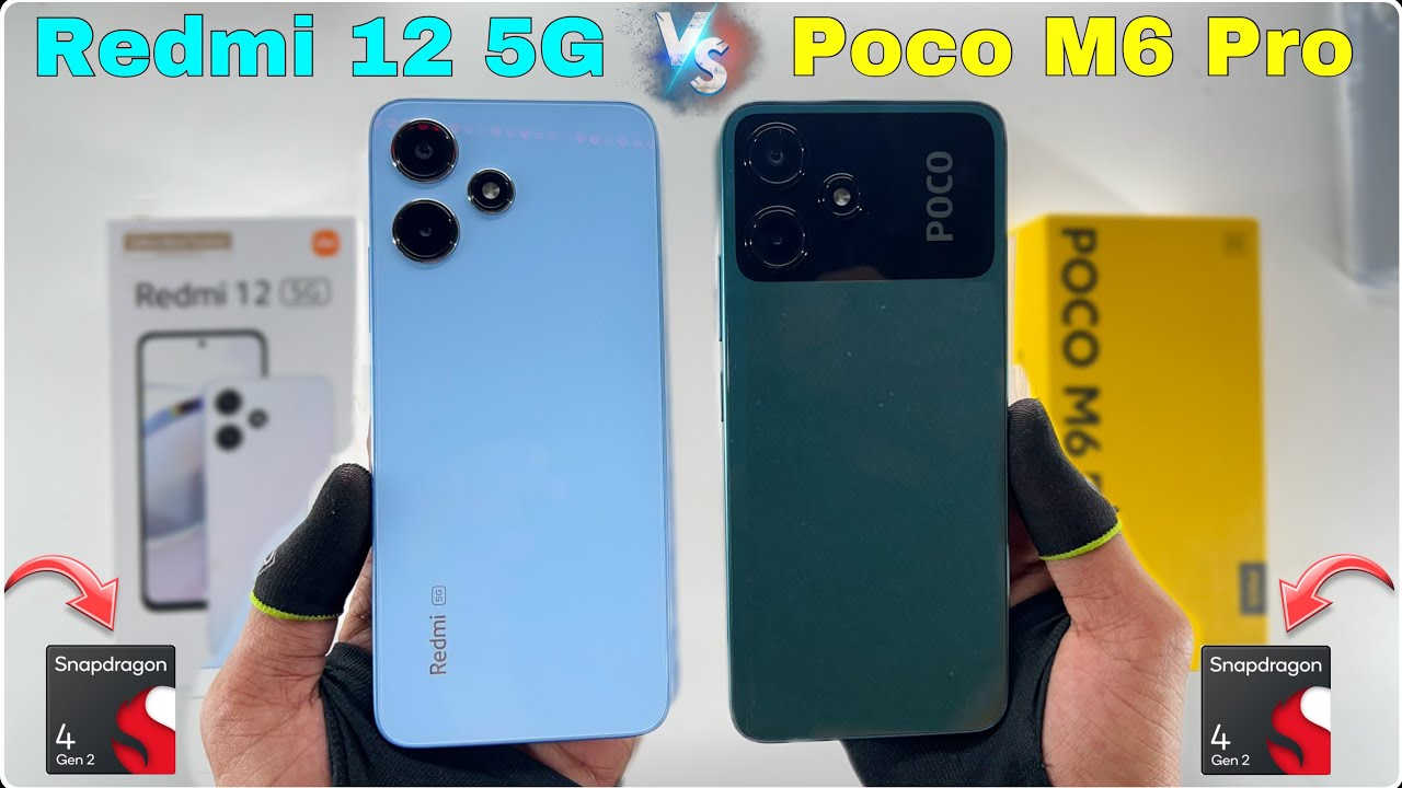 Redmi 12 5G VS Poco M6 Pro 5G comparison all features and speed test