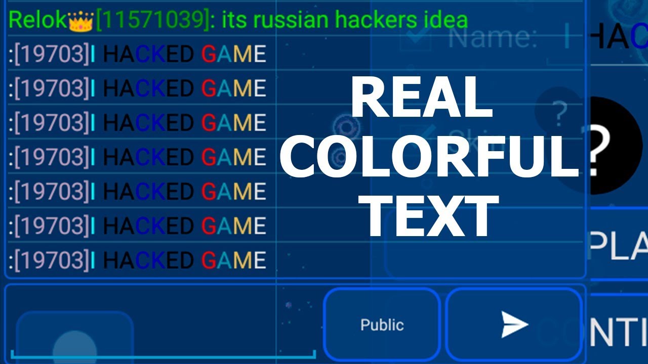 COLORFUL TEXT? Real Working Bug In Nebulous! (Reversed ID)
