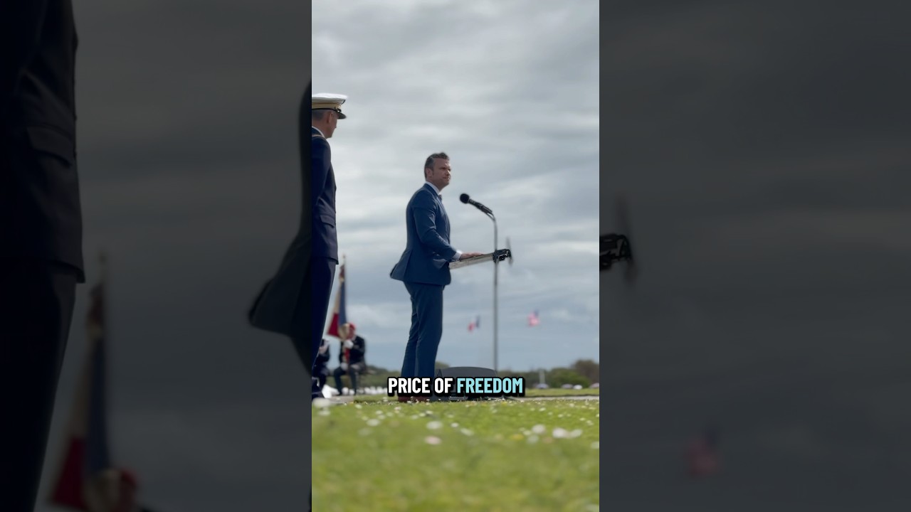 Powerful words spoken by Pete Hegseth as he addresses a group of WW II Veterans.