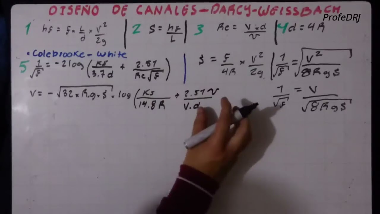 Diseño de Canales con Ecuación de Darcy-Weissbach – Hidráulica de Canales