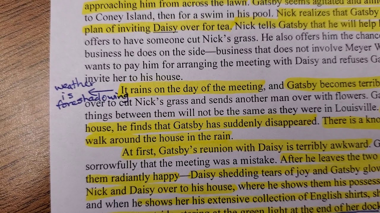 Great Gatsby Ch 5 summary