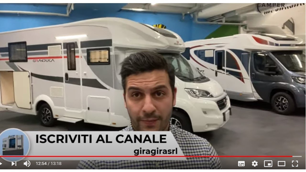 Camper semintegrale Roller team Granduca 267 TL letto nautico e basculante. Il Top con Garage