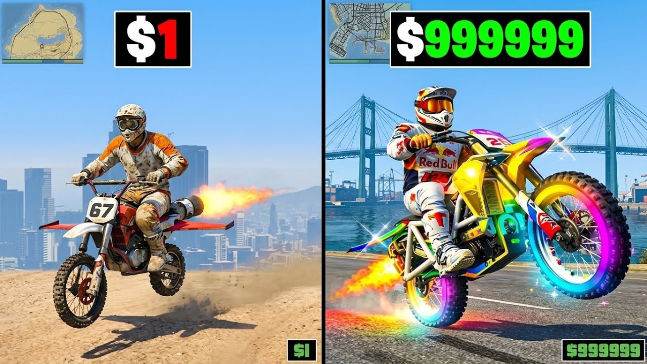 $1 to $1,000,000 Flying Dirt Bike in GTA 5