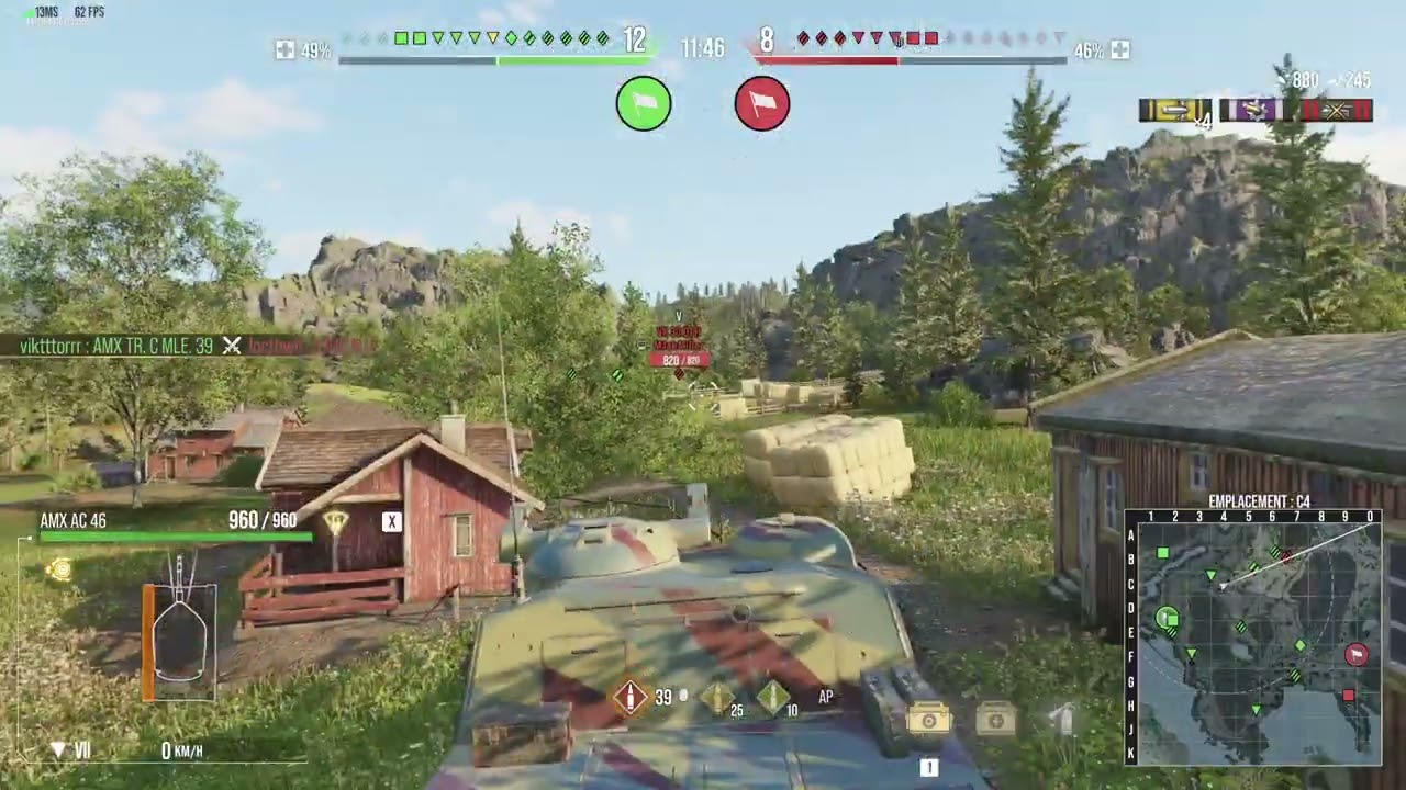 World of Tanks Classe 1 en AMX AC Mle. 46 [2917 de degat/3 kills]