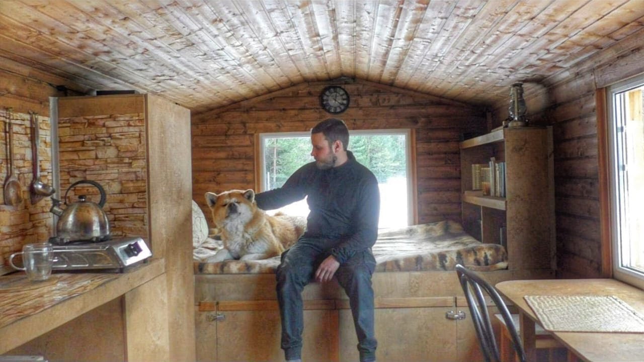 My Quiet Life in the Wooden  House with my Dog - Fishing -  Cooking - Building -  ASMR