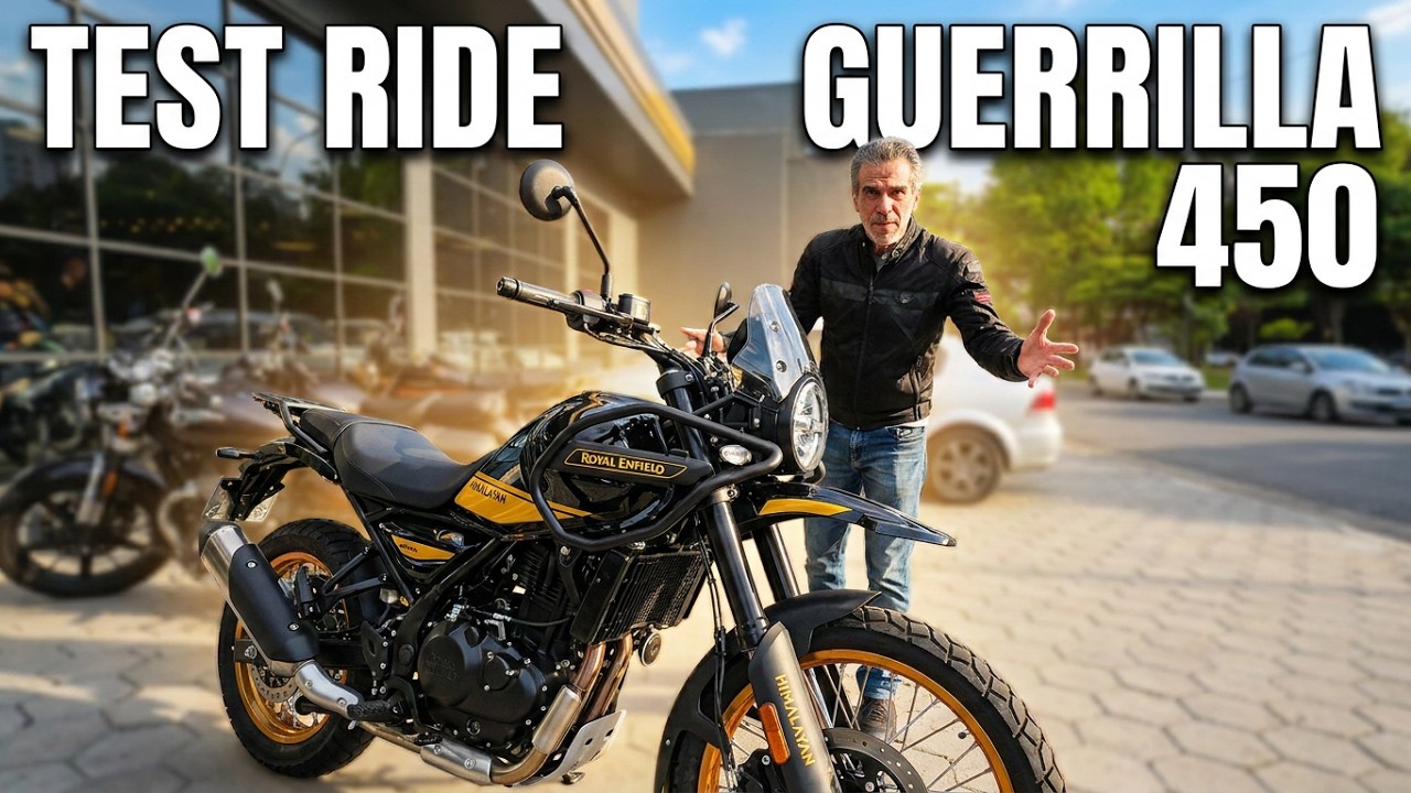 Guerrilla 450. Test ride na Royal Enfield com o vendedor Luciano