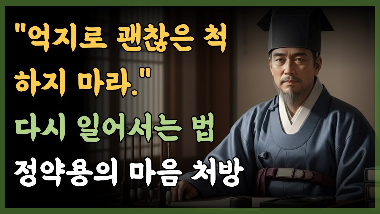 마음이 무너졌을 때, 절대 스스로를 다잡으려 애쓰지 마세요 (정약용의 위로)