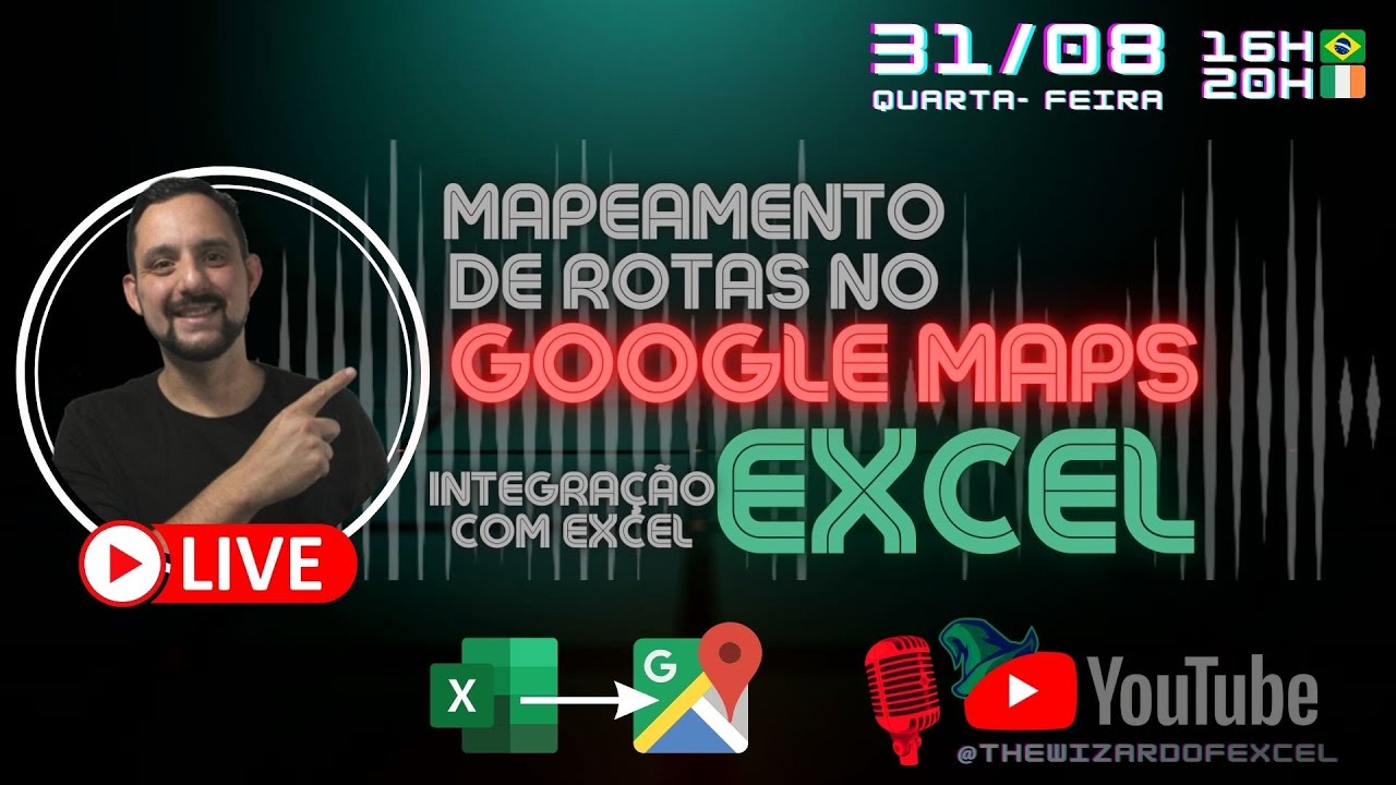 Mapeamento de rotas no GOOGLE MAPS e integração com o EXCEL