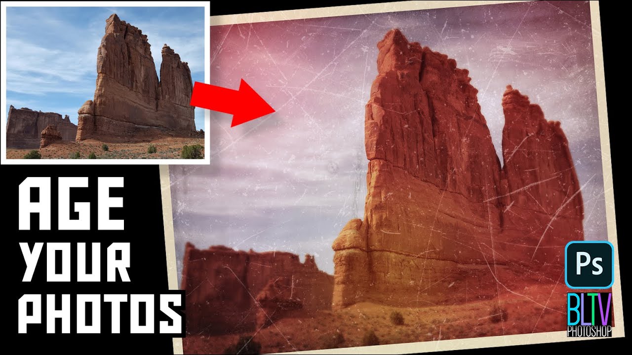 Photoshop: How to AGE Your PHOTOS!
