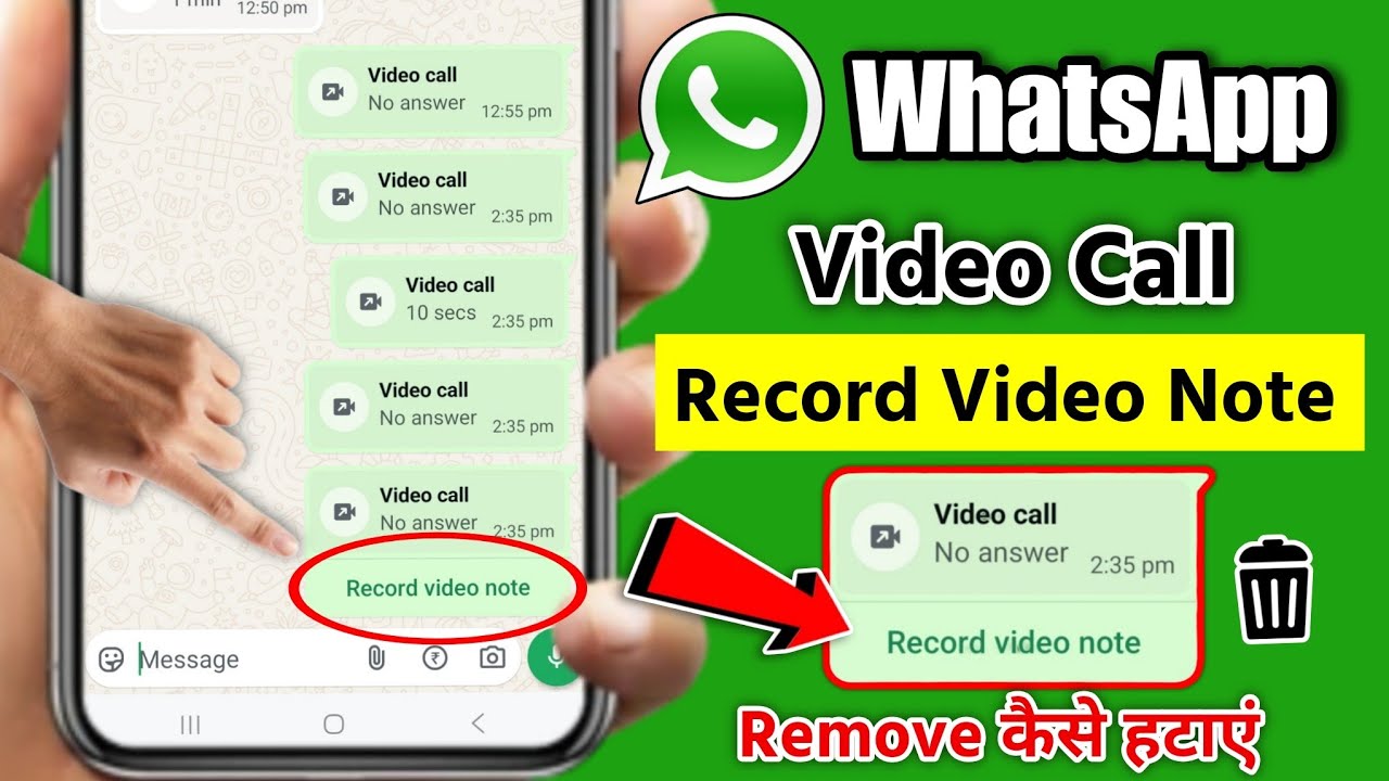 Whatsapp Record Video Note Kaise Hataye | How To Remove Record Video Note On Whatsapp